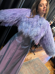 lilac fuzzy jacket